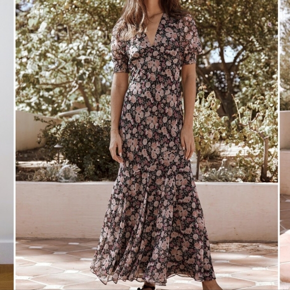 Saylor Alana florla maxi dress